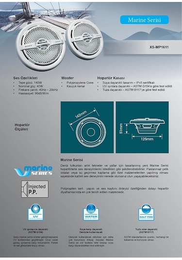 Sony  Xs-Mp1611  17  Cm  140  Watt  Marine  Hoparlör