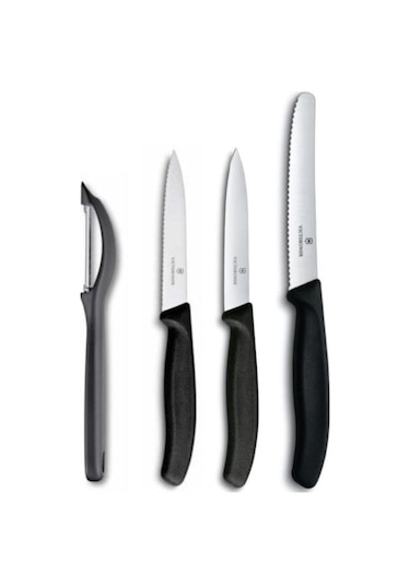 Victorinox 4 Lü Soyma ve Soyacak Seti Siyah