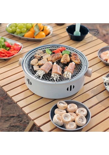 Ulzyvf Kömürlü Kamp Sobası Izgarası - Açık Hava Ev Barbekü Diğer Zy Diğer