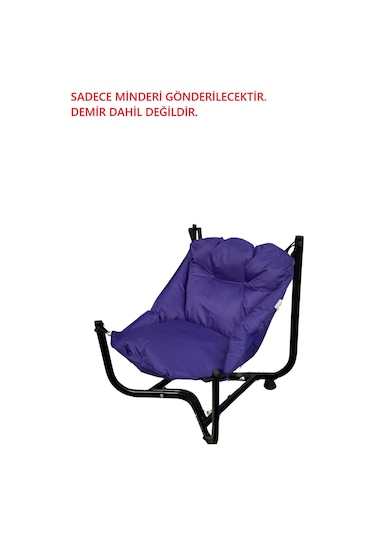 Bahçe Sandalyesi Asma Minder Sadece Minderidir. Demiri Gönderilmeyecektir Mor