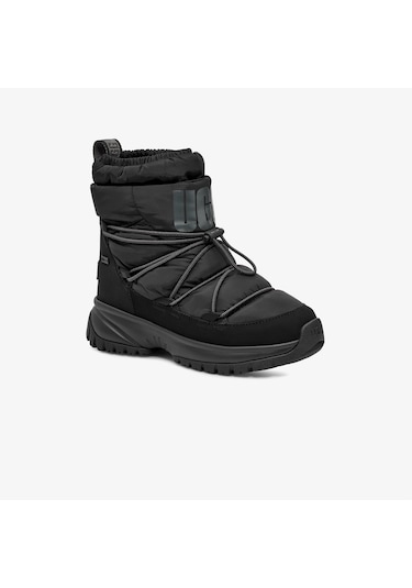 Ugg Yose Puff Kadın Siyah Kar Botu Düz 1131978 Siyah