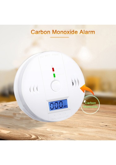 Folinda Karbondioksit Alarm Cihazı, Ses Ve Işık Uyarısı, Düşük Pil Uyarısı, Beyaz, 220v, 85db, Pil Yok