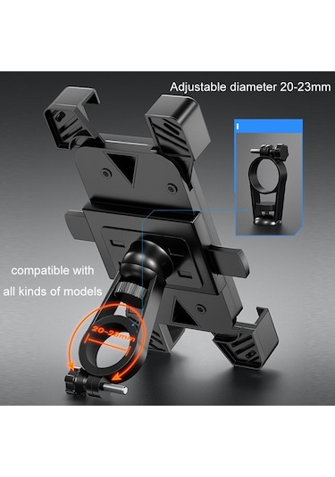 Darbeye Dayanıklı Motosiklet Cep Telefonu Tutucu Dış Mekan Bisiklet Navigasyon Tutucu Gidon 001