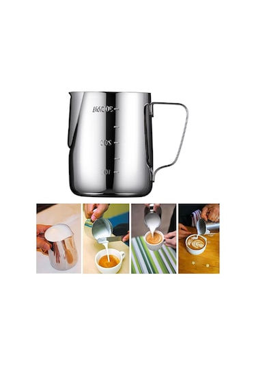 Suntek Magideal Paslanmaz Çelik Süt Dökme Pot Köpürtme Sürahi 350ml