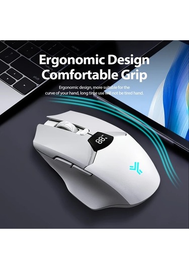 Besthome1 Kablosuz Çift Mod Akıllı Ekranlı Siyah Fare 2.4g Bt 5.1 3 Cihaz Bağlantı 6 Fonksiyon Tuşu Diğer