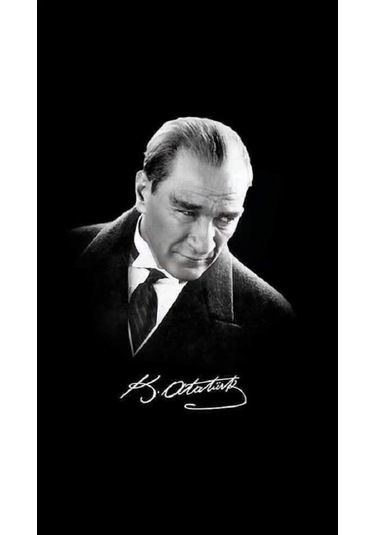 Siyah Beyaz Atatürk Temalı Cam Tablo