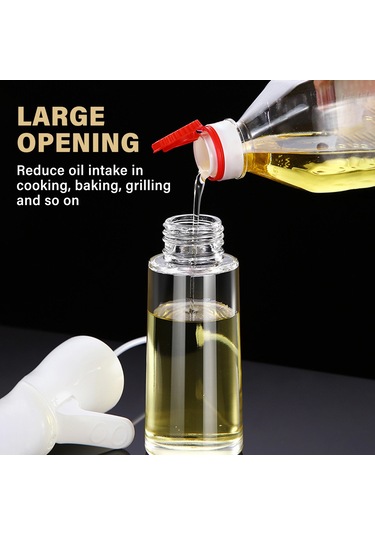 Xindoker Cam Yağ Spreyi 200ml - Zarf Şekli İnce Buhar, Multifonksiyonel Soya Sos, Sirke, Su , Anti Kayma Tabanlı, Mutfak/grill İçin Dayanıklı Çok Renkli