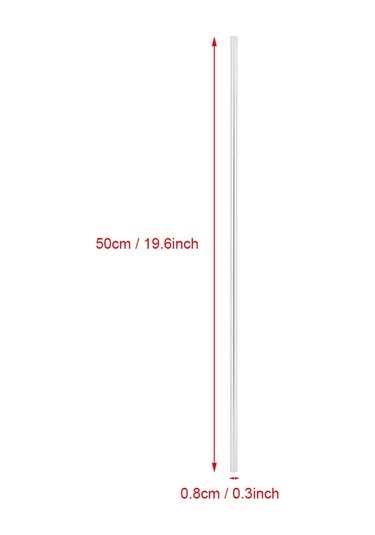 Wezone 8mm Çaplı 500mm Uzunlukta 304 Paslanmaz Çelik Doğru Hareketli Lider Çubuk - Dayanıklı, Pürüzsüz, Yüksek Hassasiyetli Makinalar İçin