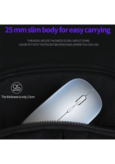 Prestigegoods Yındıao A2 Şarj Edilebilir Sessiz 2.4g Kablosuz Oyun Mouse, Pembe Altın, 110x60x25 Mm, 300mah, 1000-1600 Dpı A2