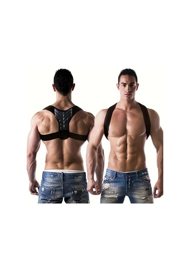 Chenkestoreone M Sku Erkek Kadın Ayarlanabilir Bel Desteği Postür Korse Nefes Alabilir Ofis Spor