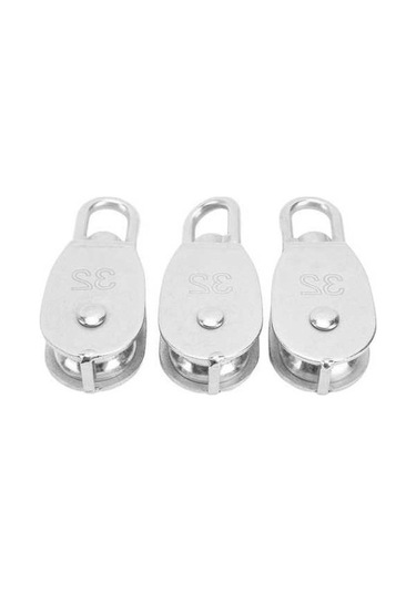 Fortunelane 3 Adet M32 Çelik Katrol Seti - 360 Derece Döner, 250 Kg Kapasite, Kamp Ve Yürüyüş İçin U Tipi Çok Renkli