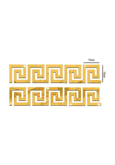 Dekor Süs Labırent 20X Adet Pleksi Dekoratif Bordür Ayna 10X10Cm