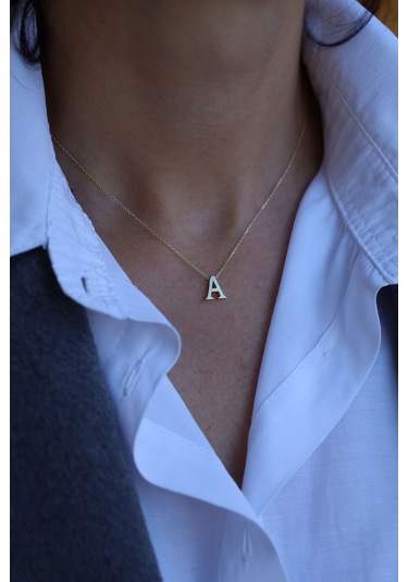 Yenigün Kuyumculuk 14 Ayar Altın A Harfli Kolye Kly26732