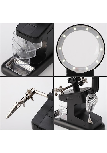 Dailytech 3X 4.5X 25X Büyüteç Yardımcı El Lehimleme Havya Standı