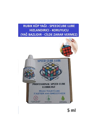 Zeka Küpü Yağı - 5 Ml - Non-toxıc Speedcube Lubrıcant - Hızlandırıcı Ve Koruyucu Küp Yağı- Lube