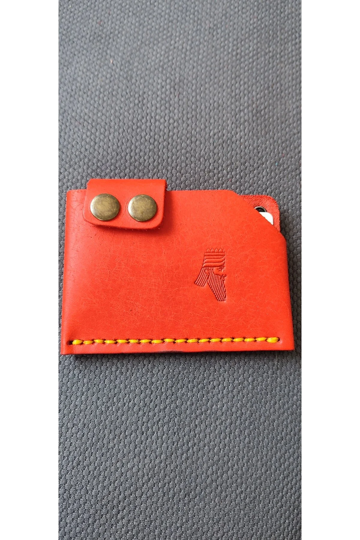 Sumerian Leather Craft Pueblo Deri Kartlık Al Kırmızı Kırmızı