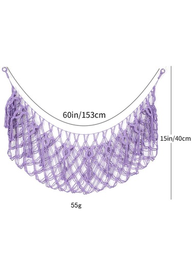 Homyl Yumuşak Oyuncak Net Hamak Dokuma Halat Ev Dekor Oyun Mor Mor