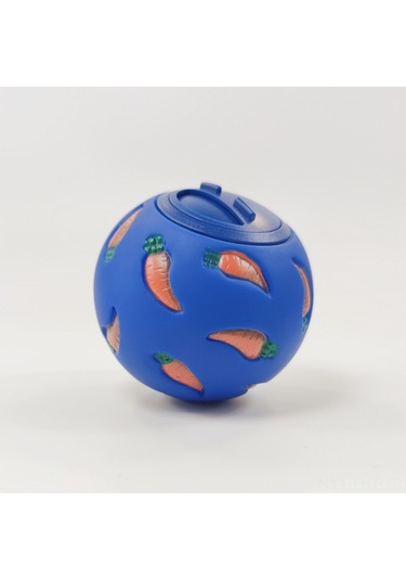 Hangfox Küçük Hayvanlar İçin Dayanıklı Pvc Yavaş Yem Leakage Topu - Tavşan Ve Gine Domuzu Oyuncağı Mavi