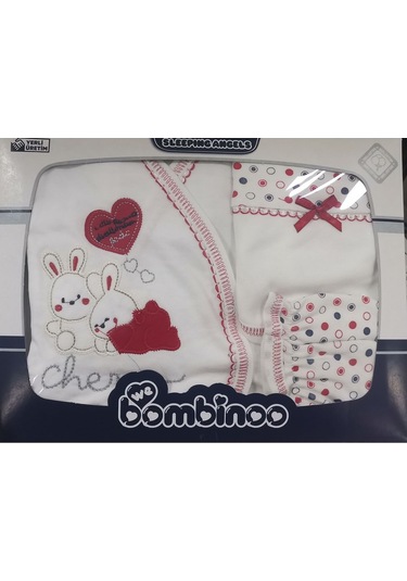 Bambinoo Kırmızı Unisex 5 Li Hastane Çıkışı Pamuklu Kırmızı