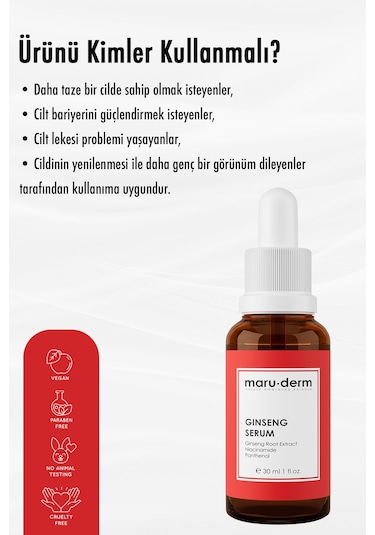 Maruderm Ginseng Cilt Yenileyici Serum 30 ML