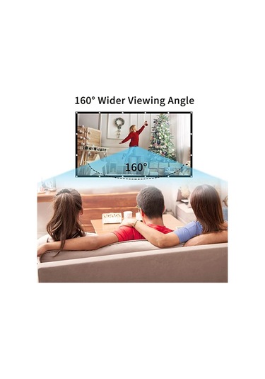 Liangmei 100 İnç Basit Katlanabilir Projeksiyon Ekranı 100 İnç