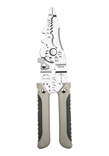 Çok Fonksiyonlu Tel Sıyırma Elektrikçi Kablo Soyma Pensesi Gümüş