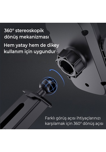 Bix Bxch4 Çok Fonksiyonlu Araç İçi Vantuzlu Telefon Tutucu Siyah