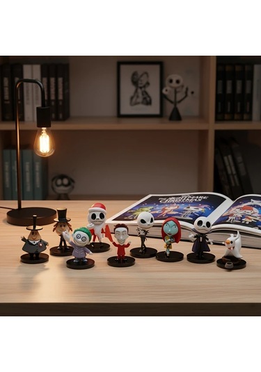 Hightower 10 Adet Nightmare Before Christmas Koleksiyon Figürleri Jack Skellington Sally Zero