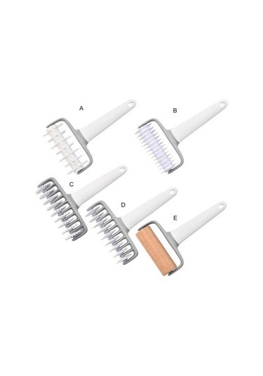 1 Takım Pizza Hamur Açma Makinesi Kesici Çok Fonksiyonlu Pişirme Aracı Pp Dantel Kesici Düz Kesici Haddeleme 19.5cm X 11.7cm