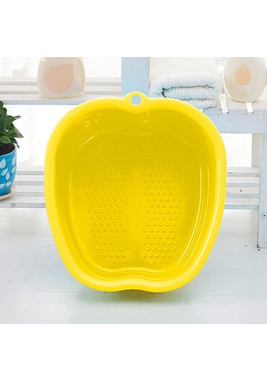 Suntek Ayak Küveti Büyük Plastik Taşınabilir Ayak Banyosu Sarı