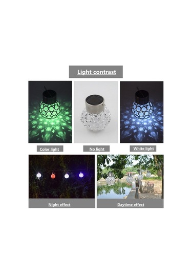 Cbtx Bahçe Aydınlatma 2 Adet Güneş Içi Boş Top Sarkık Lamba Dekoratif Bahçe Lambası Renkli Işık