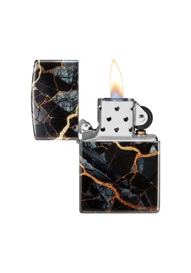 Zippo Çakmak -46255 Marble Desıgn 8 Numara Siyah