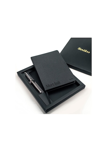 İsme Özel Scrikss Deri Defter ve Kalem Set