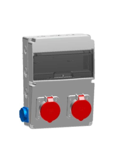 Tp Electric 3325 002 1111 Pp Standart Makine Priz Yuvasi Boş Ön 2 Pano Prizi 1x16a Yan 2