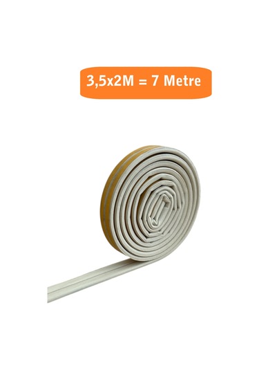 Homdep Kapı Pencere Fitili Yapışkanlı Beyaz Kapı Pencere Bandı Bantları 3,5x2 Metre 7 Metre 7 M