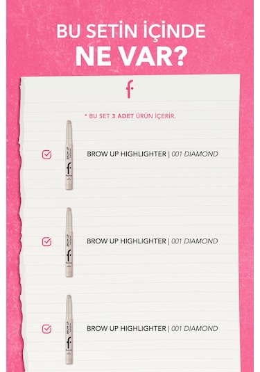 Flormar Brow Up Asansörlü Kalem Aydınlatıcı Seti 011 Diamond
