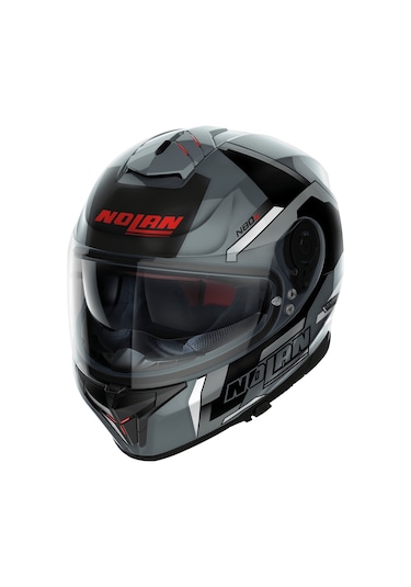 Nolan N80-8 Wanted N-Com 76 Kapalı Kask Gri - Siyah
