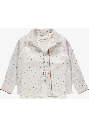 Gömlek Pantolon T-shirt Yaprak Desen 3 Parça Erkek Çocuk Takım