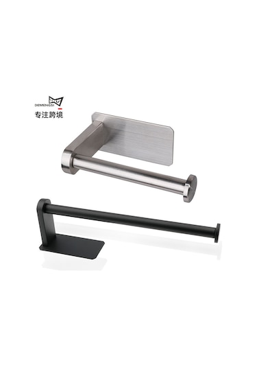 Ximistore9 Banyo Tuvalet Kağıt Rafı 304 Paslanmaz Çelik - Deliksiz Duvar Montajlı, Ev Kullanıma Uygun, Konfor Ve Kolaylık Sağlar Gümüş, Kısa Model Gümüş