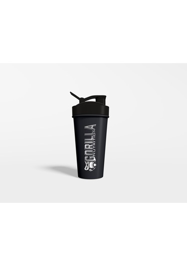 Gorilla Nutrition Shaker Siyah Üstü Gümüş Baskılı Siyah