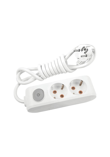 Viko Multi Let 2'li İkili Priz Topraklı Anahtarlı Kablolu 5 Beş Metre 8 Adet