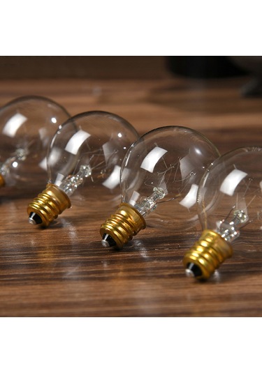 Symbee G40 Cam Ampul E12 Taban 220-240v 7w Ip44 Su Geçirmez 3000 Saat 2200k Sıcak Beyaz Işık 25 Adet Paket 20'li Kümelerle Sipariş Verin