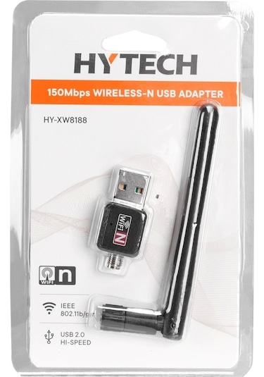 Hytech Hy-xw8188, 150mbp, 2.4ghz, 2dbi Harici Anten, Usb2.0, Wıreless Ethernet