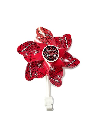 Sarissa Gidon Süsü Spinne Fırıldak Bisiklet Rüzgar Gülü Kırmızı Kırmızı - Beyaz