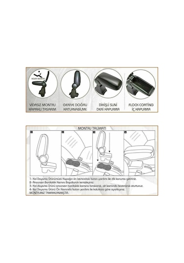 Opel Astra J Kol Dayama Kolçak Vidasız Orta Konsol Niken