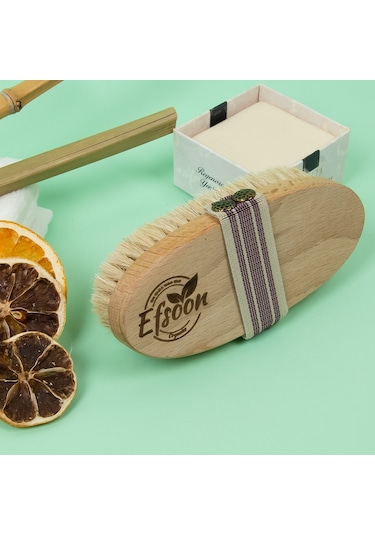 Efsoon Organics Doğal At Kılı Selülit Fırçası