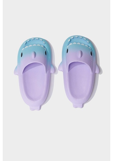 DeFacto Kız Çocuk Yüksek Taban Tek Bantlı Eva Terlik B8641A825SMPR141 Mor