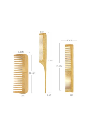 Shineyee 6'lı Ahşap Saç Tarak Seti: Akne Tereyağı Tarakları, Uç Uçlu Tarak, Geniş Dişli Ve Çift Başlı Tarak - Saç Bakımı Ve Kafa Derisi Masajı
