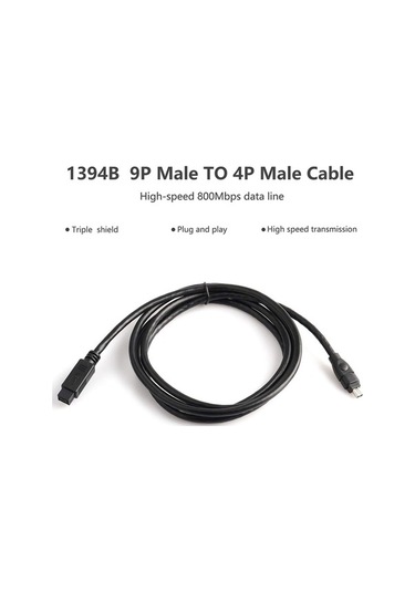 Novahub Junsunmay Firewire Dv 800 9 Pin Erkek - Firewire 400 4 Pin Erkek Ieee 1394 Kablo, 1.8m Uzunluk