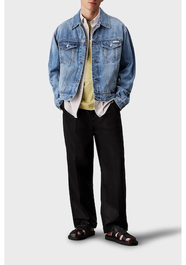 Calvin Klein Erkek Kot Ceket Lv04rb794g Ube Mavi Mavi Calvin Klein Erkek Kot Ceket Lv04rb794g Ube Mavi Mavi